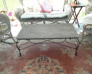 Wicker table in for the win!