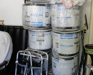 Rolls of insulation, new, and intact