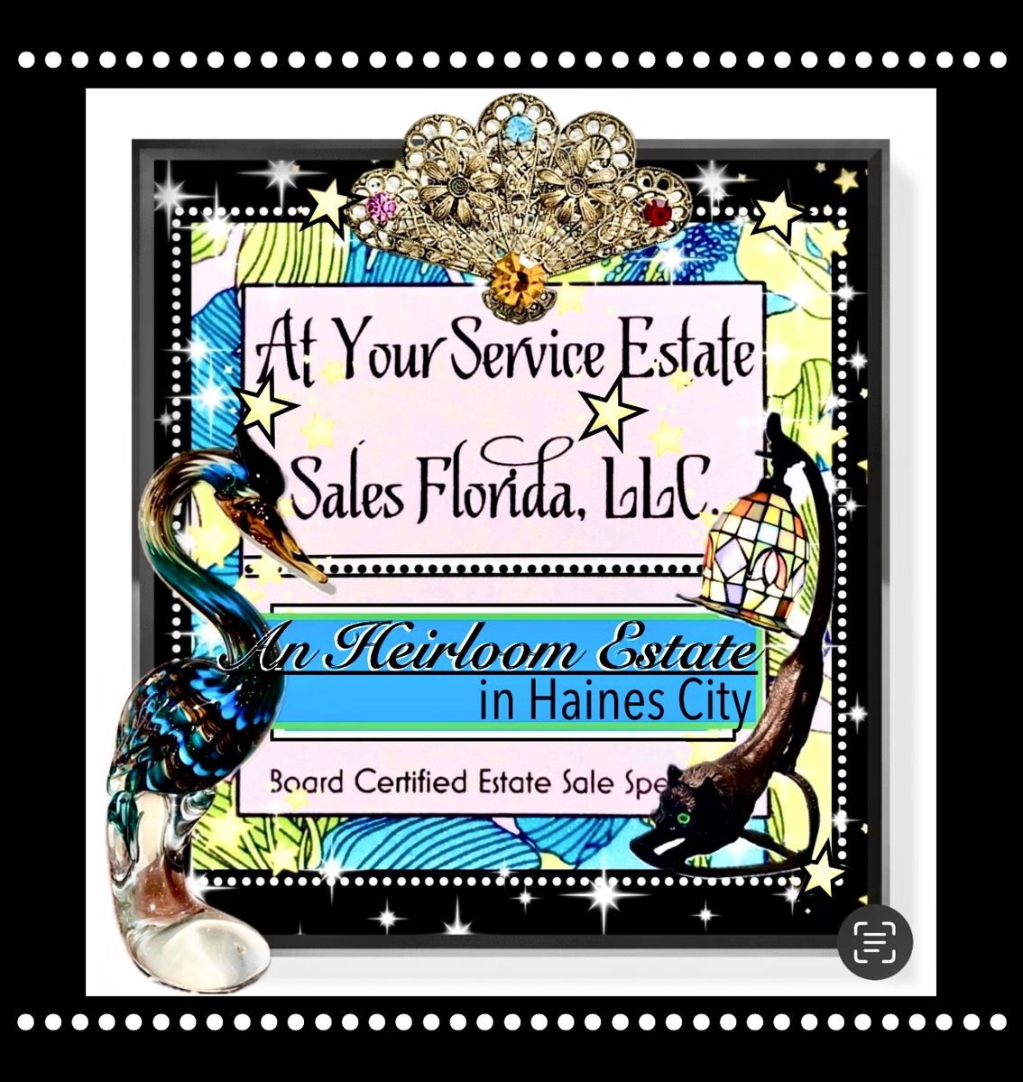 Save the Date September 27 & 28
An Heirloom Estate... a beautiful home filled with quality Antiques, Apparel, Art, Books, Carpets, China, Collectibles, Decor, Embroidery, Fabrics... and more
