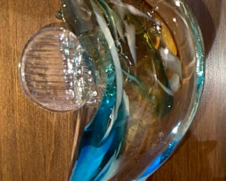 Seahorse Art Glass Sculpture