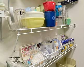 Kitchen Appliance & Storage Closet
Small appliances, kitchen wares, Tupperware.