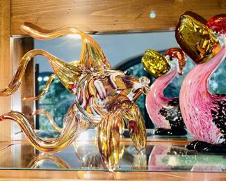 Hudson Glass Angel Fish Sculpture
