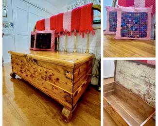 Guest Bed 1
- Antique Pine & Cedar lined Chest with Copper details. Empire feet