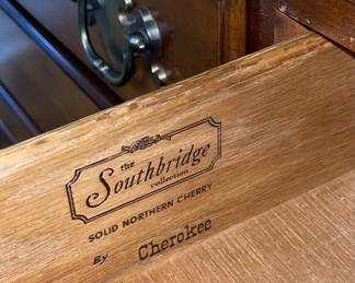 In the Kitchen-
Server in Northern Cherry by Cherokee Furniture.
The Southbridge Collection