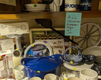 Mugs, glasses, and a dutch oven from Rachael Ray