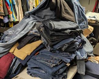 Lots of jeans and name brands