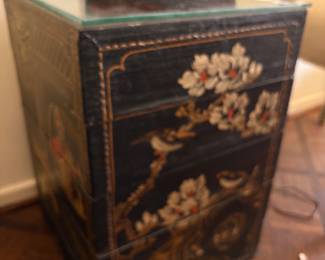 Leather four section chest