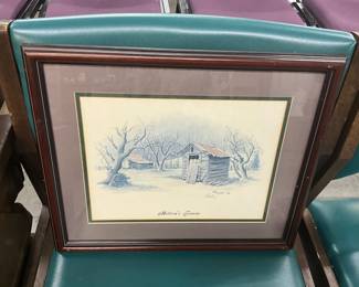 Framed Melton's Farm Print by E. Howard Burger