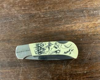 Cougar Picture Pocket Knife
