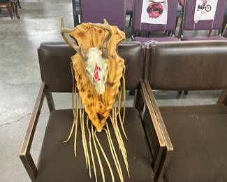 Mounted Deer Skull Plaque