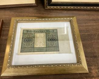 Framed Germany Banknote