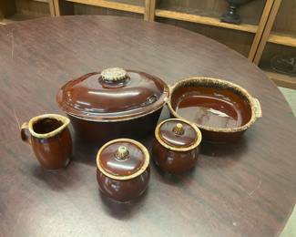 Hull Pottery Brown Drip Glaze Items