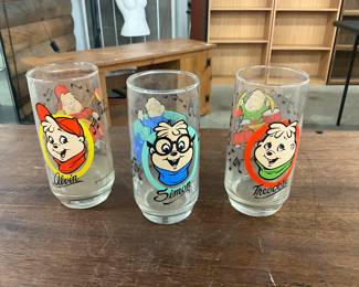 Hardee's Alvin and the Chipmunks Drinking Glasses 
