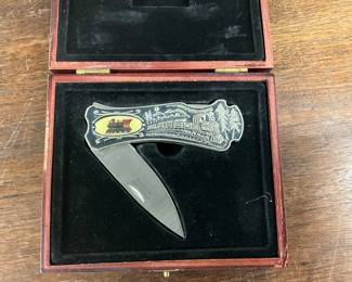 Train Design Pocket Knife & Case