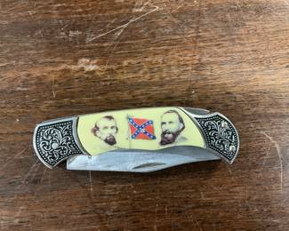 Confederate Civil War General Nathan Bedford Forrest & General James Longstreet Pocket Knife