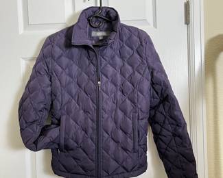 Kenneth Cole Reaction Women's Purple Quilted Jacket Size Large -Lightweight Coat