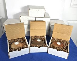 Wholesale Lot: Fourteen NIB Natural Smoothed Rocks with Tea Lights - Great for Gifts "Center Peace"