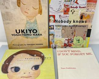 Yoshitomo Nara Art Books Collection - Ukiyo, Lullaby Supermarket, Nobody Knows, I Don't Mind If You Forget Me