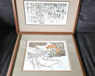 Bev Doolittle Limited Edition Prints – “The Forest Has Eyes” & “Woodland Encounter” – Signed & Framed Pair