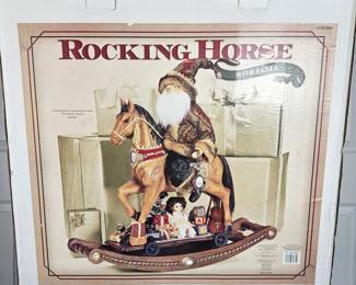 Beautiful Large Christmas Rocking Horse with Santa on The Seat! New in Box! About 25" Tall