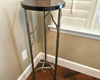 all Modern Rustic Decorative Accent Table with Heavy Iron Branch Legs & Round Wood Top - 14"D x 36"H