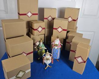 Lot of Eighteen DEPARTMENT 56 "Krinkles" Ornaments Plus the Three Wise Men Set - All on Original Boxes