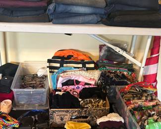 Higher end ladies jeans, scarves, pashminas, glasses