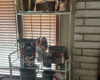 Bakers rack with copper