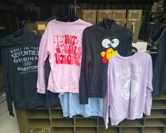 Hundreds of new hoodies on the fill a bag area