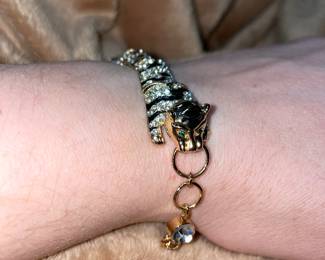 KATGI Fashion 18K Gold Plated Lovely Tiger Austrian Crystal Bangle Bracelet  $24