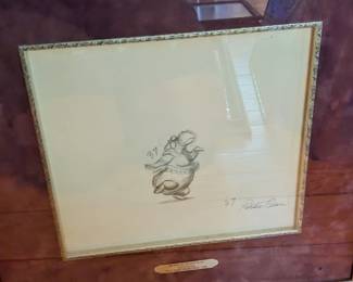 Signed Preston Blair sketch from "Fantasia"