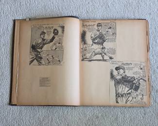 1940s 1950s sports scrapbook, baseball, basketball, football