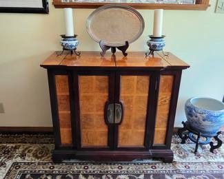 Flip top buffet server cabinet