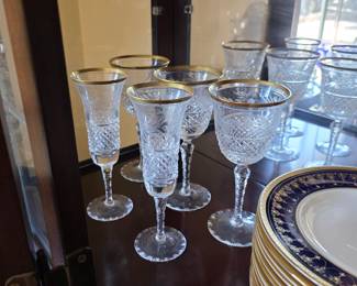 Ebeling and Reuss German hand blown crystal glasses