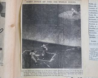 1940s 1950s sports scrapbook, baseball, basketball, football