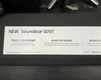 Samsung Q70T soundbar with subwoofer