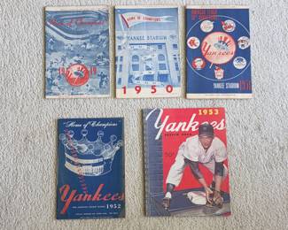 1940s 1950s New York Yankees baseball programs and scorecards
