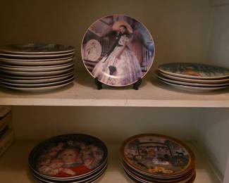 Vintage collector plates, "Gone with the Wind", Marilyn Monroe, Normal Rockwell