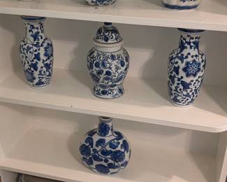 Chinese Qinghua pottery and vases