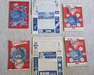 1940s 1950s New York Giants baseball programs and scorecards