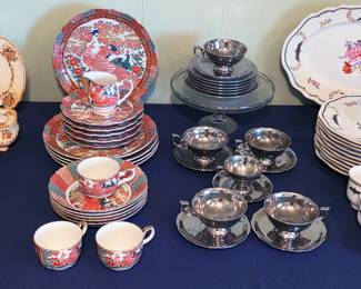 Japanese Imari peacock dinnerware