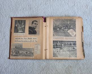1940s sports scrapbook, baseball, basketball, football