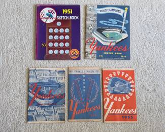 1940s 1950s New York Yankees baseball programs and scorecards