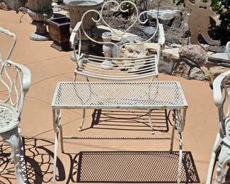 Vintage mid century metal patio furniture