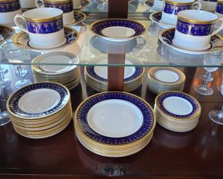 Royal Worcester fine bone china Imperial blue and gold pattern