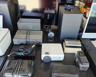 Samsung flat screen TV, Samsung Q70T soundbar with subwoofer