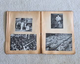 1940s World War II scrapbook, news clippings, pictures
