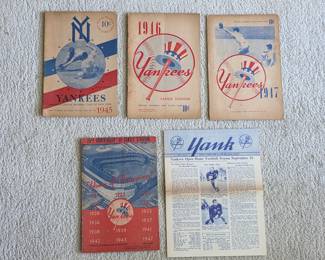 1940s New York Yankees baseball programs and scorecards