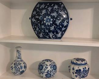 Chinese Qinghua pottery and vases