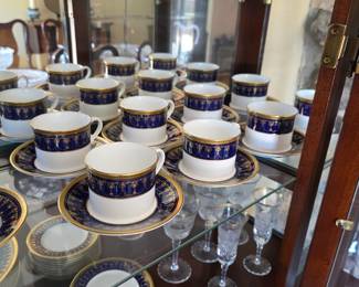 Royal Worcester fine bone china Imperial blue and gold pattern